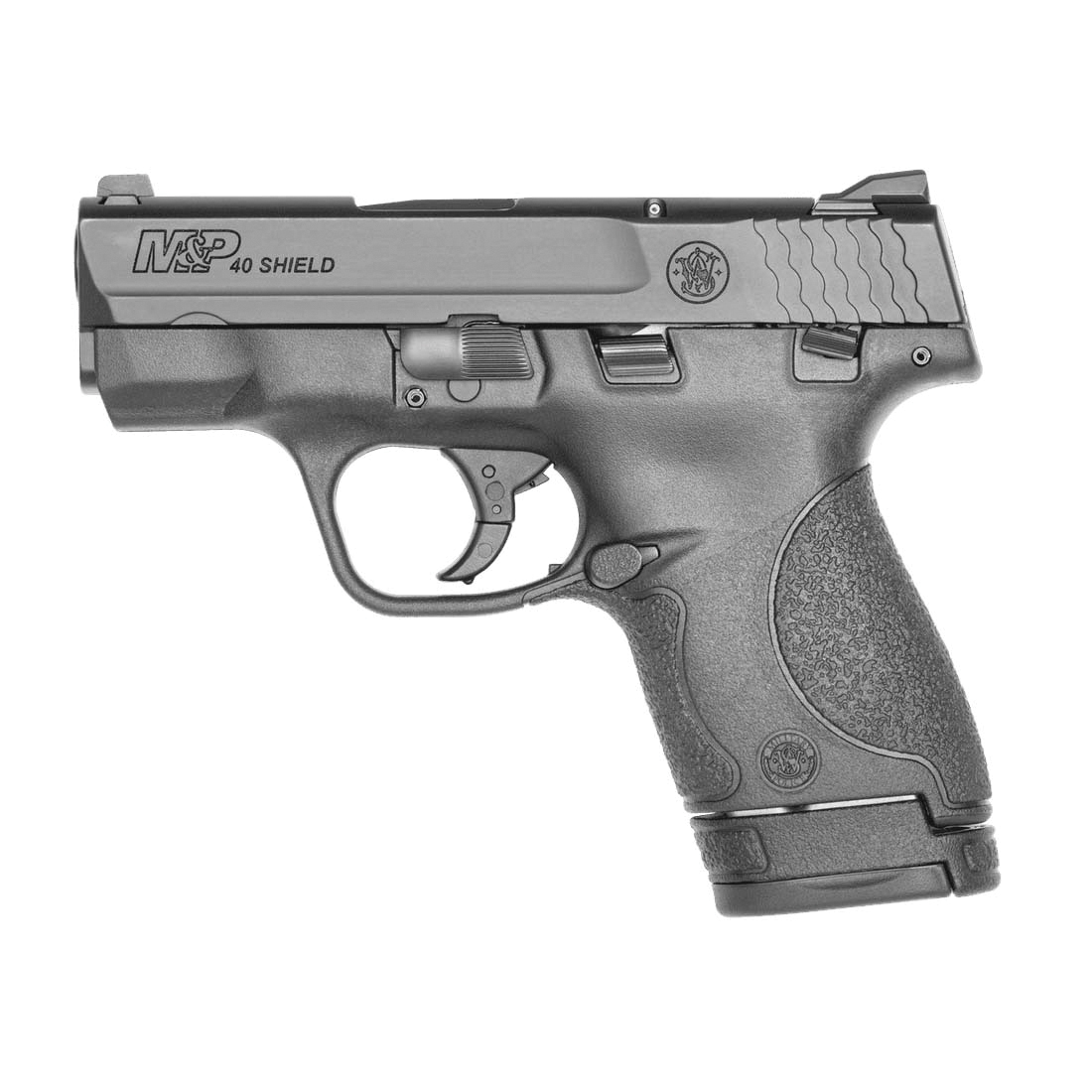 Smith & Wesson Shield .40 S&W Pistol, 3.1" Barrel, 3 Dot Sights, Black - 187020 - Smith & Wesson