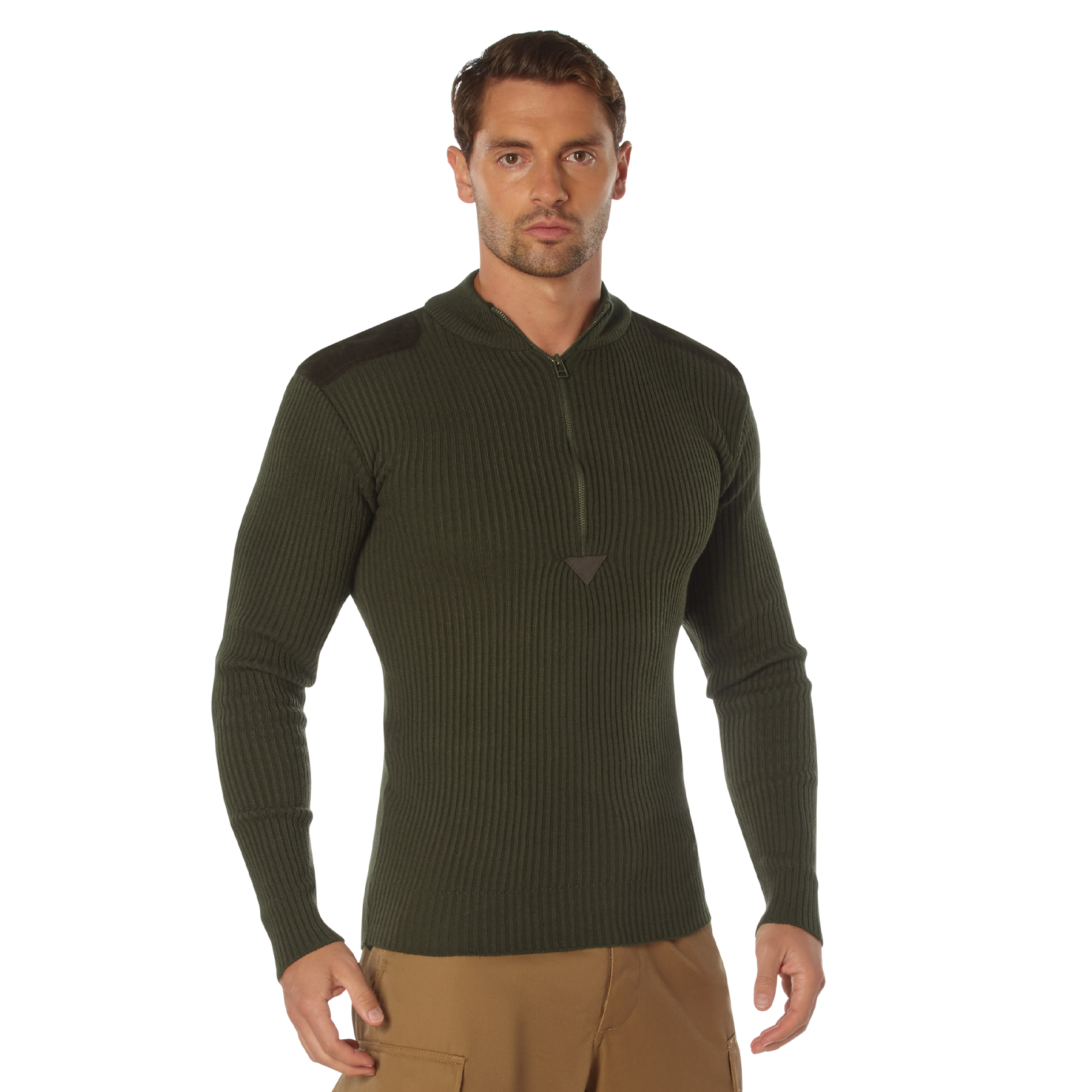 Rothco Rothco Quarter Zip Acrylic Commando Sweater - Olive Drab, Small