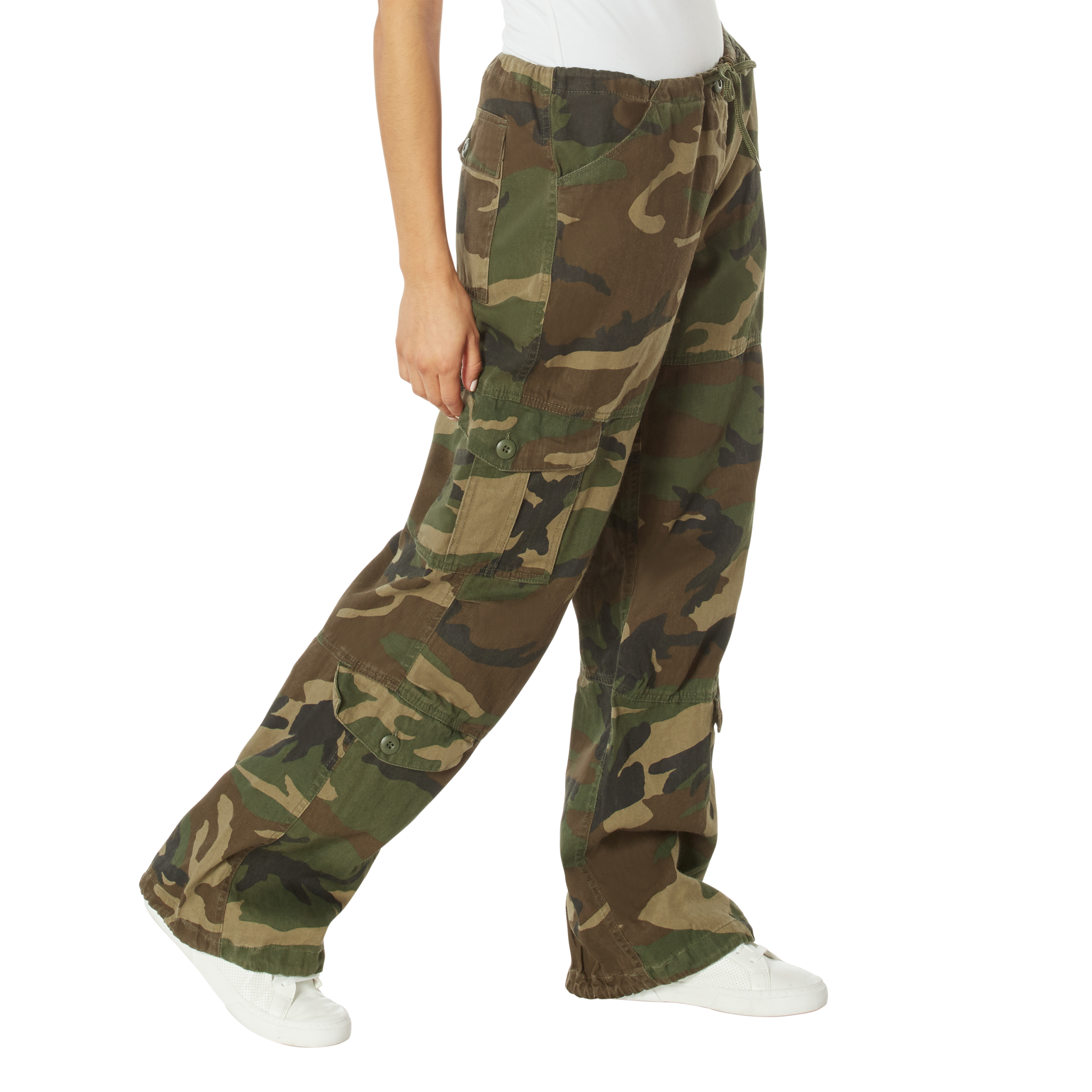 Rothco Rothco Womens Vintage Paratrooper Fatigue Pants - Woodland Camo, Medium