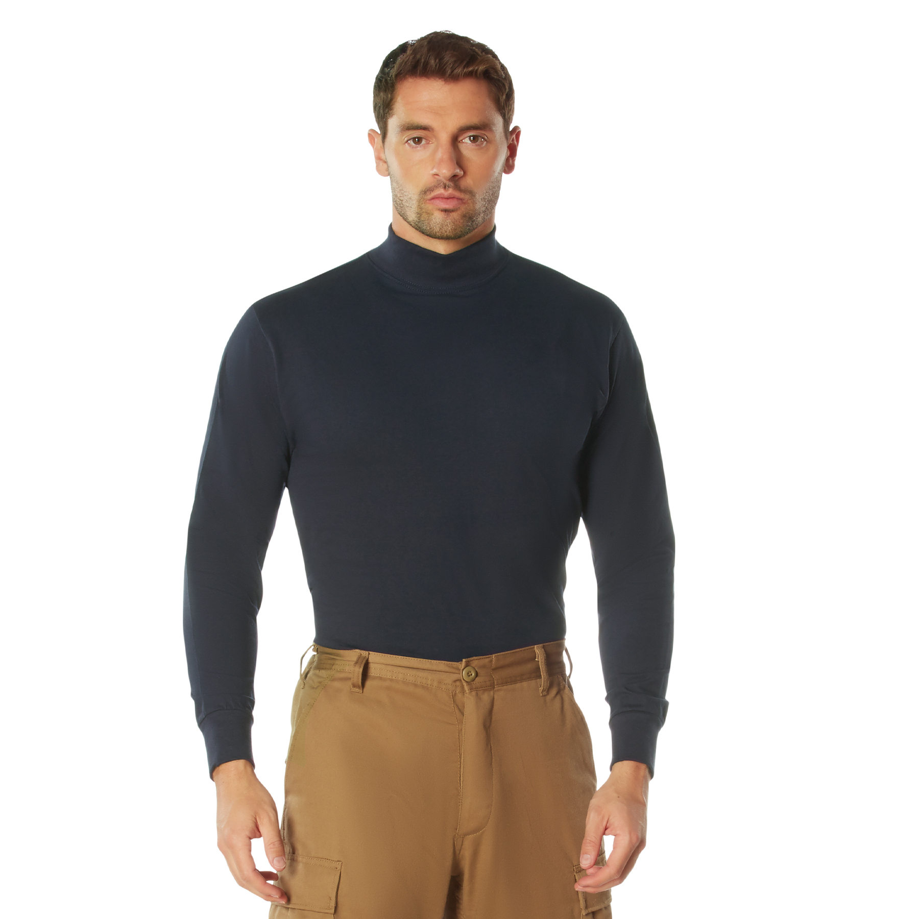 Rothco Rothco Mock Turtleneck - Midnight Navy Blue, Large