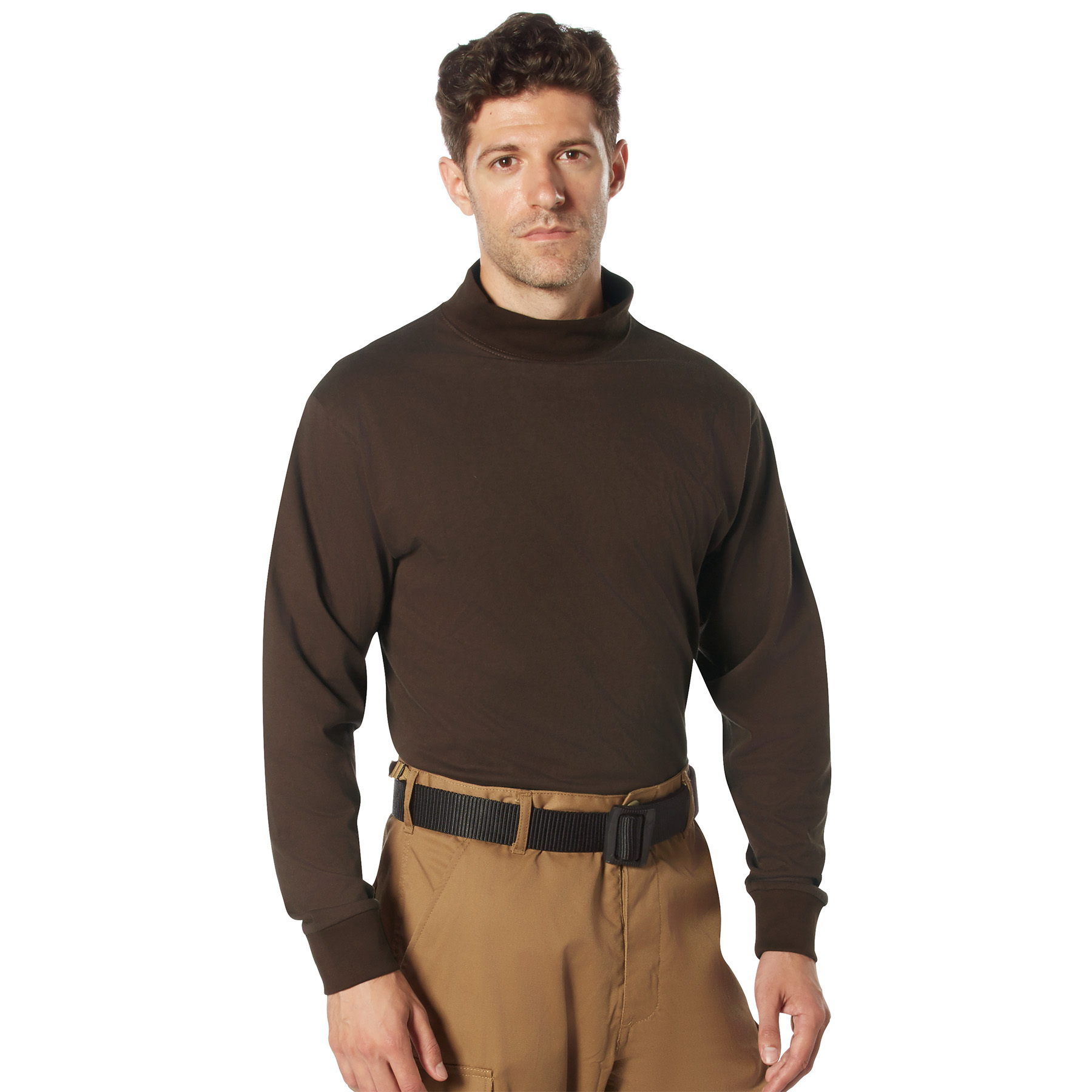 Rothco Rothco Mock Turtleneck - Dark Brown, 3X-Large