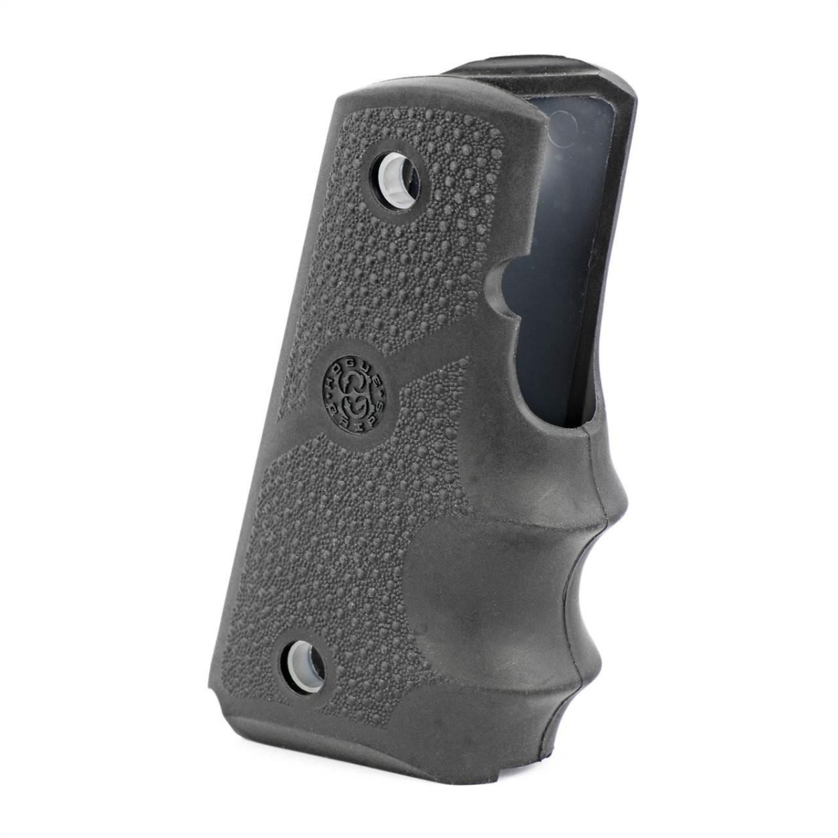 Hogue Wrap-around Rubber Grips with Finger Grooves for 1911 Government Commander Black 45000 - Hogue