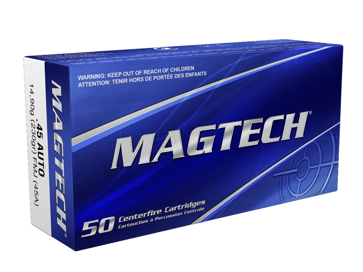 Magtech 45 Auto/ACP 230gr FMJ Ammunition 50 Round Box- 45A