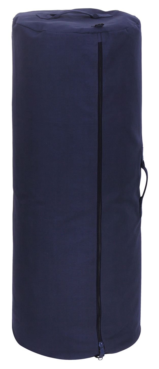 Rothco Canvas Duffle Bag With Side Zipper - Navy Blue, 30 X 50 - Rothco