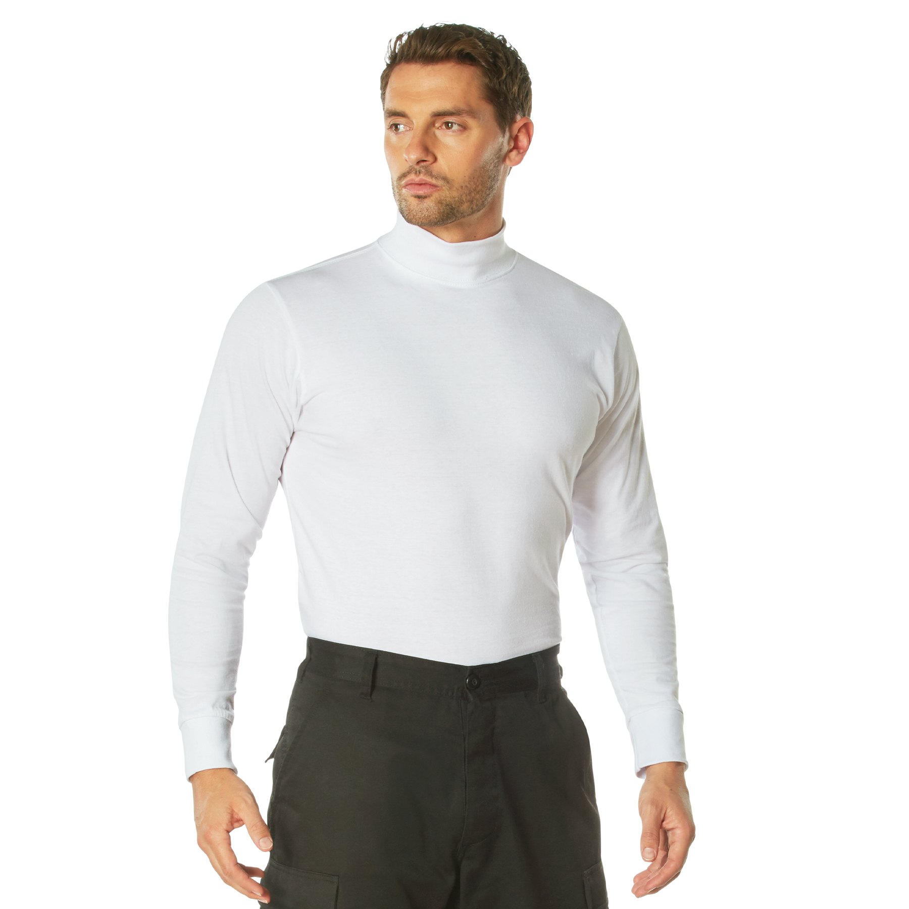 Rothco Rothco Mock Turtleneck - White, Medium