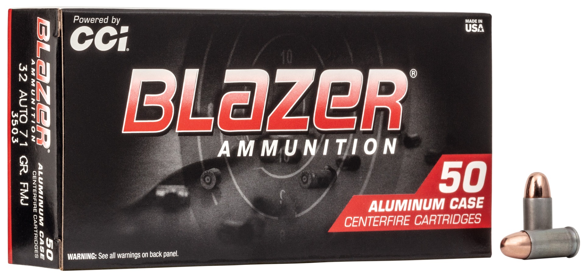 CCI Blazer 32 Auto/ACP 71gr FMJ Aluminum Cased Ammunition 50rds - 3503 - Cci