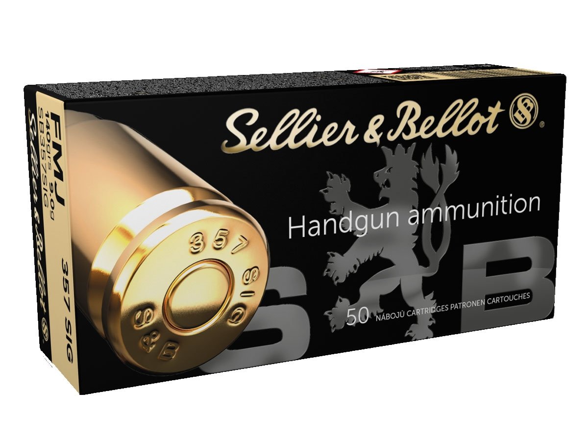 Sellier & Bellot 357 Sig 140gr FMJ Ammunition 50rds - SB357SIG - Sellier & Bellot Ammunition