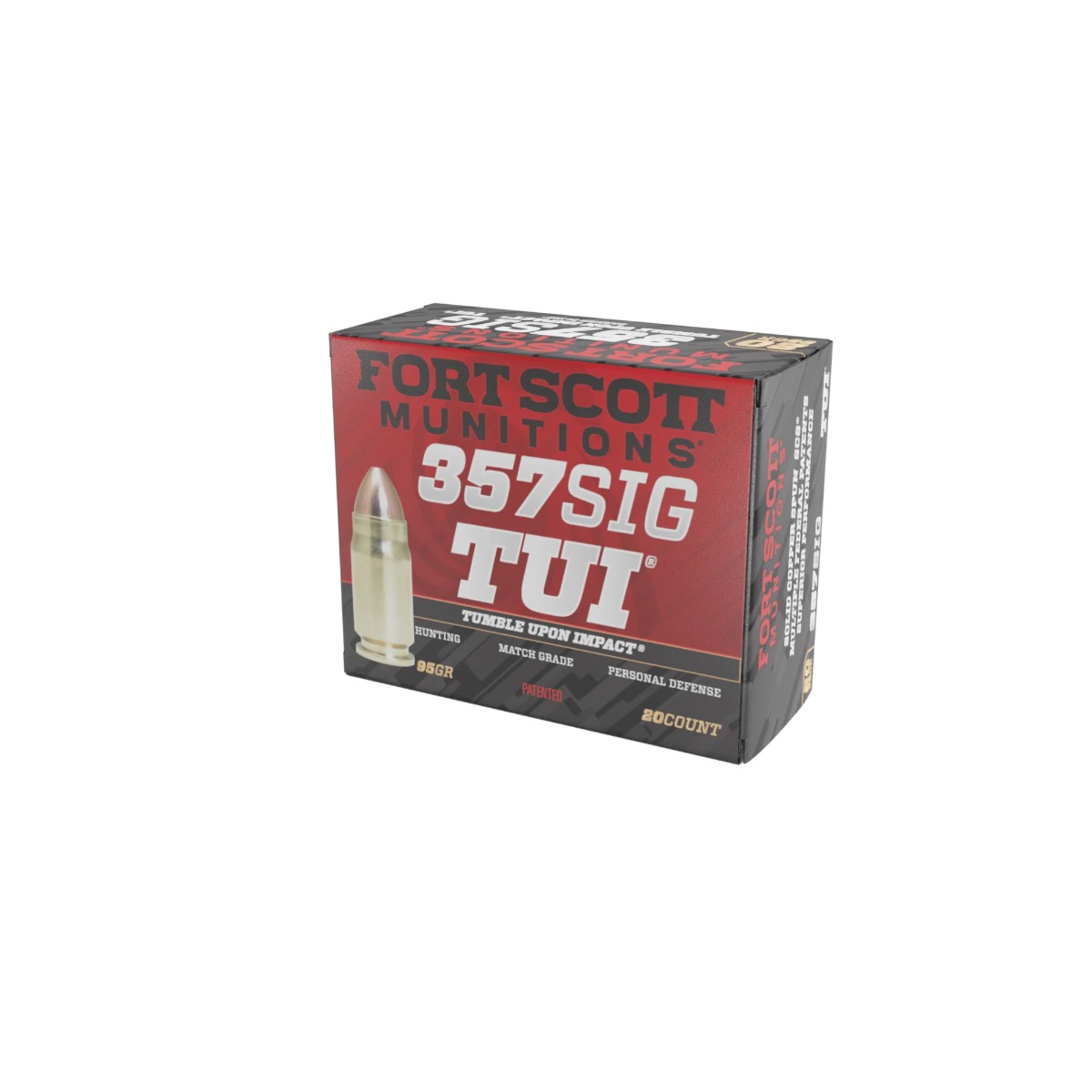 Fort Scott Munitions Self Defense Tumble Upon Impact .357 Sig 95 gr Ammo SCS - 20rds - 357SIG095SCV - Fort Scott Munitions