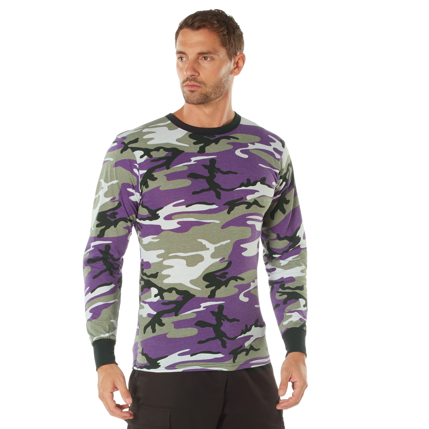 Rothco Rothco Long Sleeve Color Camo T-Shirt - Ultra Violet Camo, Large
