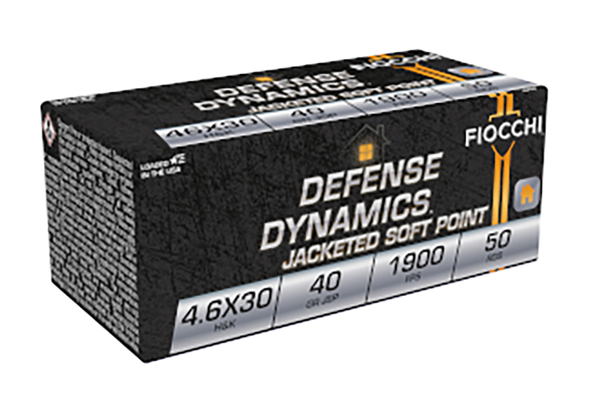 Fiocchi Defense Dynamics 4.6X30 H&K 40gr JSP Ammo, 50rds - 46EXB - Fiocchi
