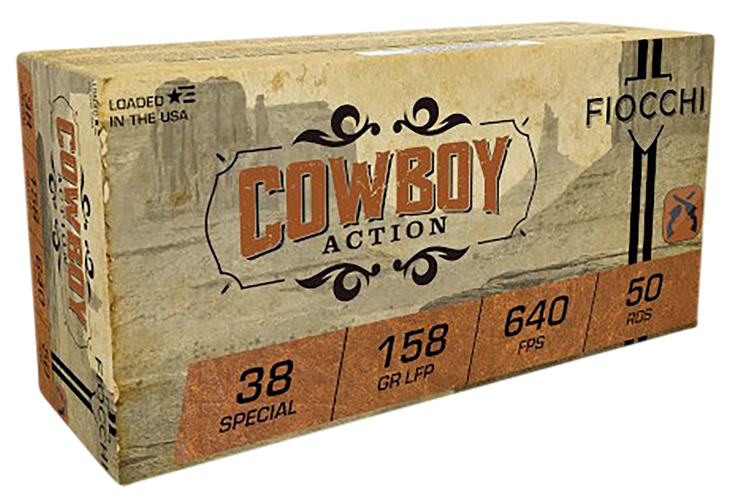 Fiocchi Cowboy Action .38 Special 158gr LFP Ammo, 50rds - 38CA - Fiocchi