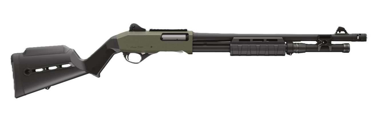 Stoeger M3000 Tactical Freedom Series 12ga 18.5" Pump 7rd Shotgun, OD Green Cerakote - 36075FS - Stoeger