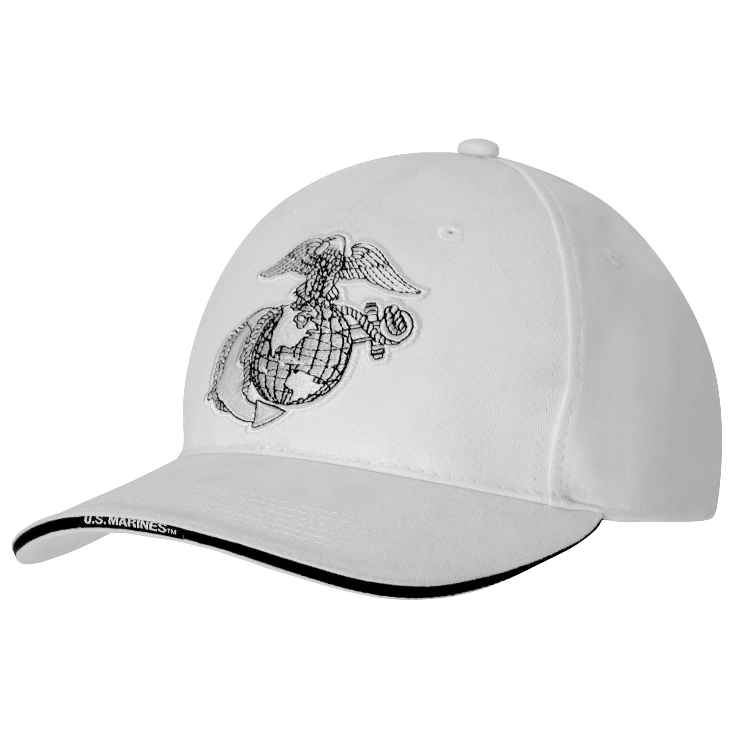 Rothco Rothco Deluxe Eagle, Globe Anchor Low Profile Cap - White