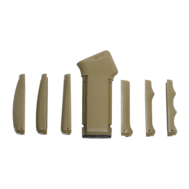 MFT Engage AK47 Pistol Grip W/ Interchangeable Grips, Scorched Dark Earth - EPGI47SDE - Mission First Tactical