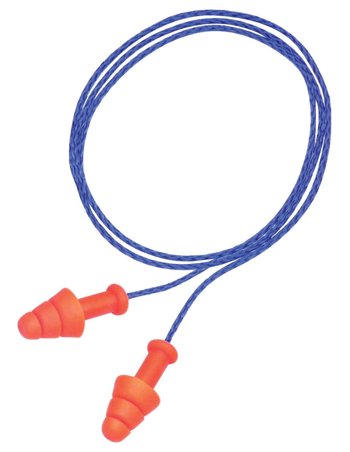 Howard Leight Smart Fit 25 dB Corded Multiple-Use Ear Plug, Orange/Blue, 2 Pair/pack - R-01520