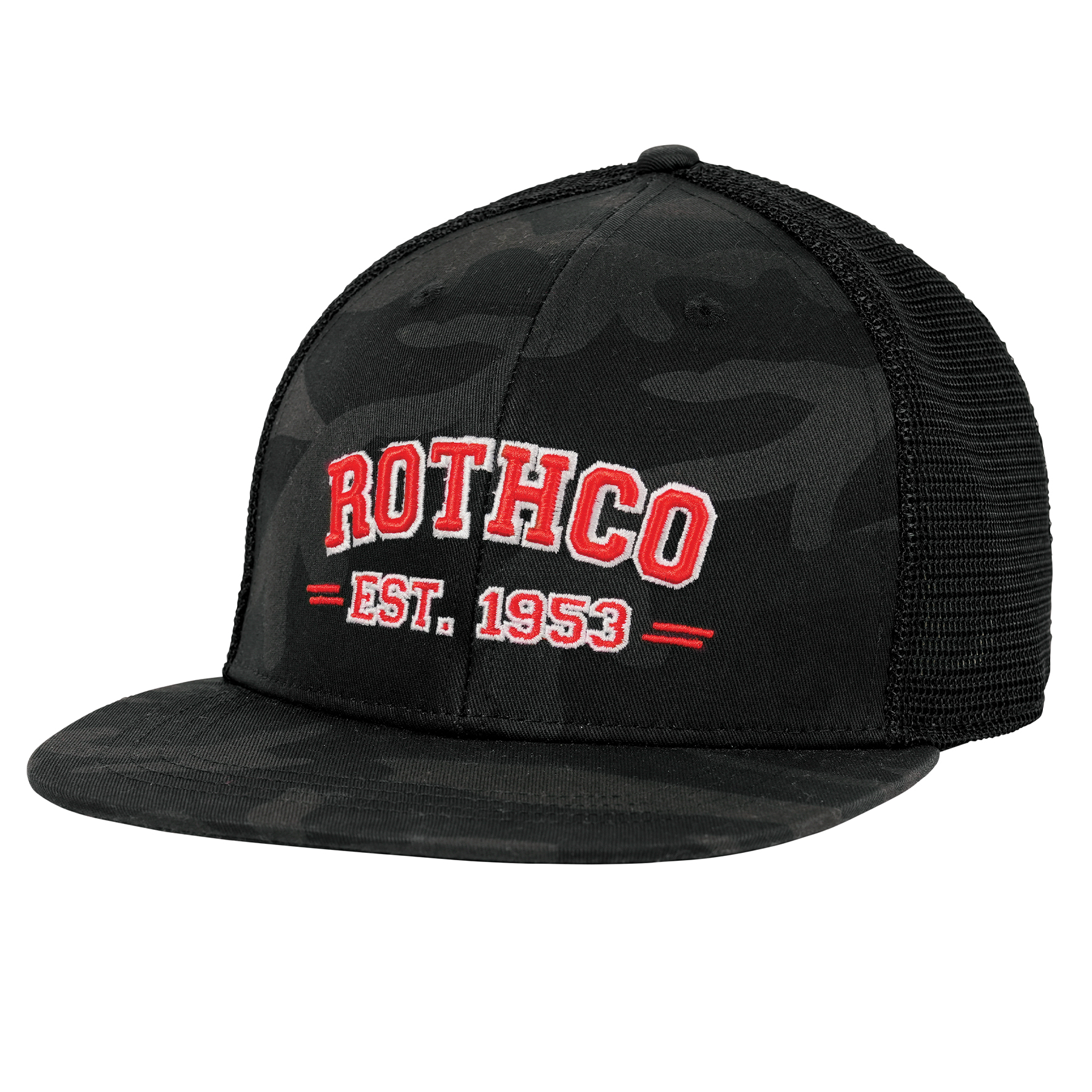 Rothco Rothco Est. 1953 Embroidered Midnight Black Camo Trucker Hat