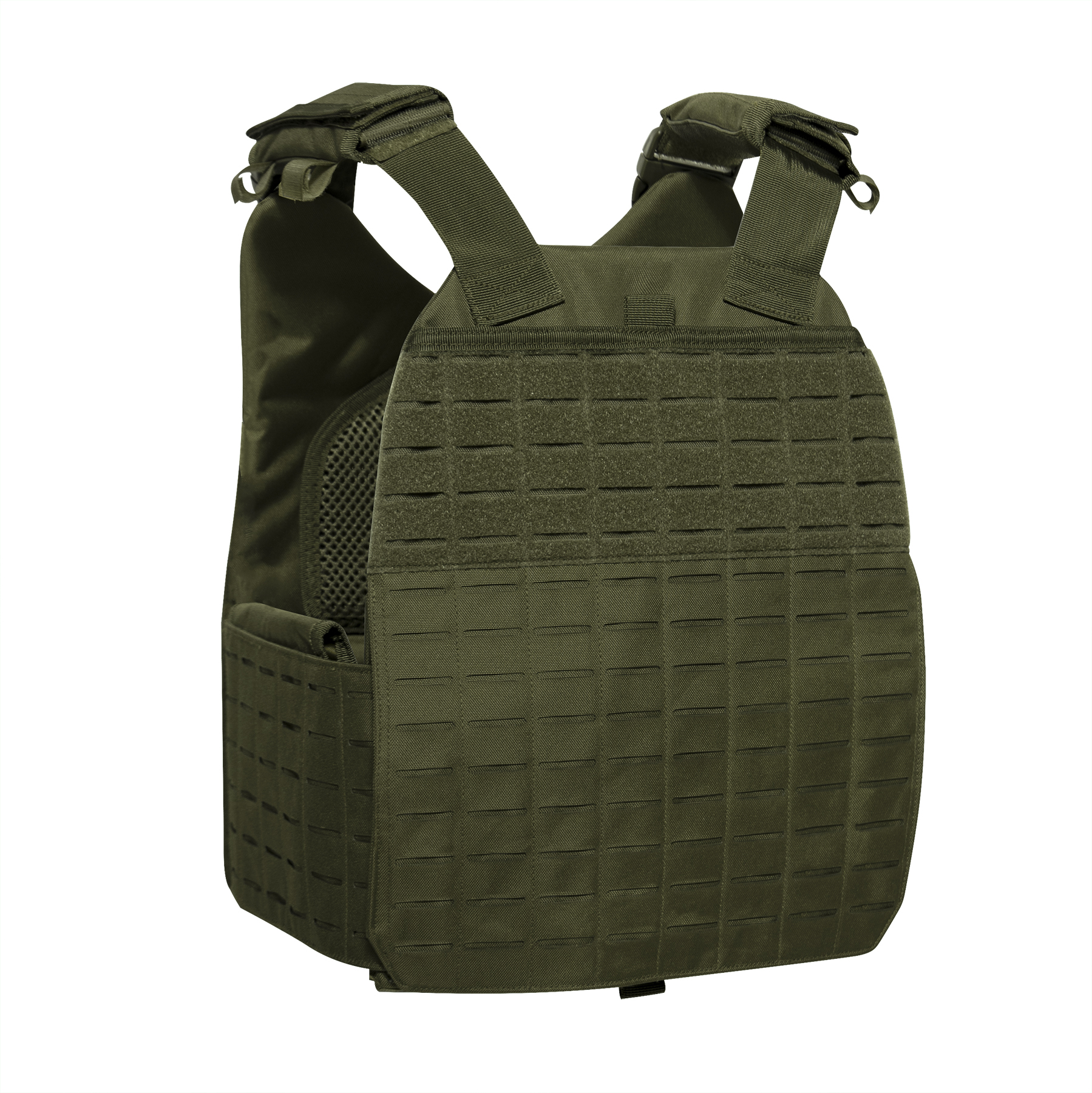Rothco Laser Cut Molle Plate Carrier Vest - Olive Drab, 2X-Large - 3X-Large