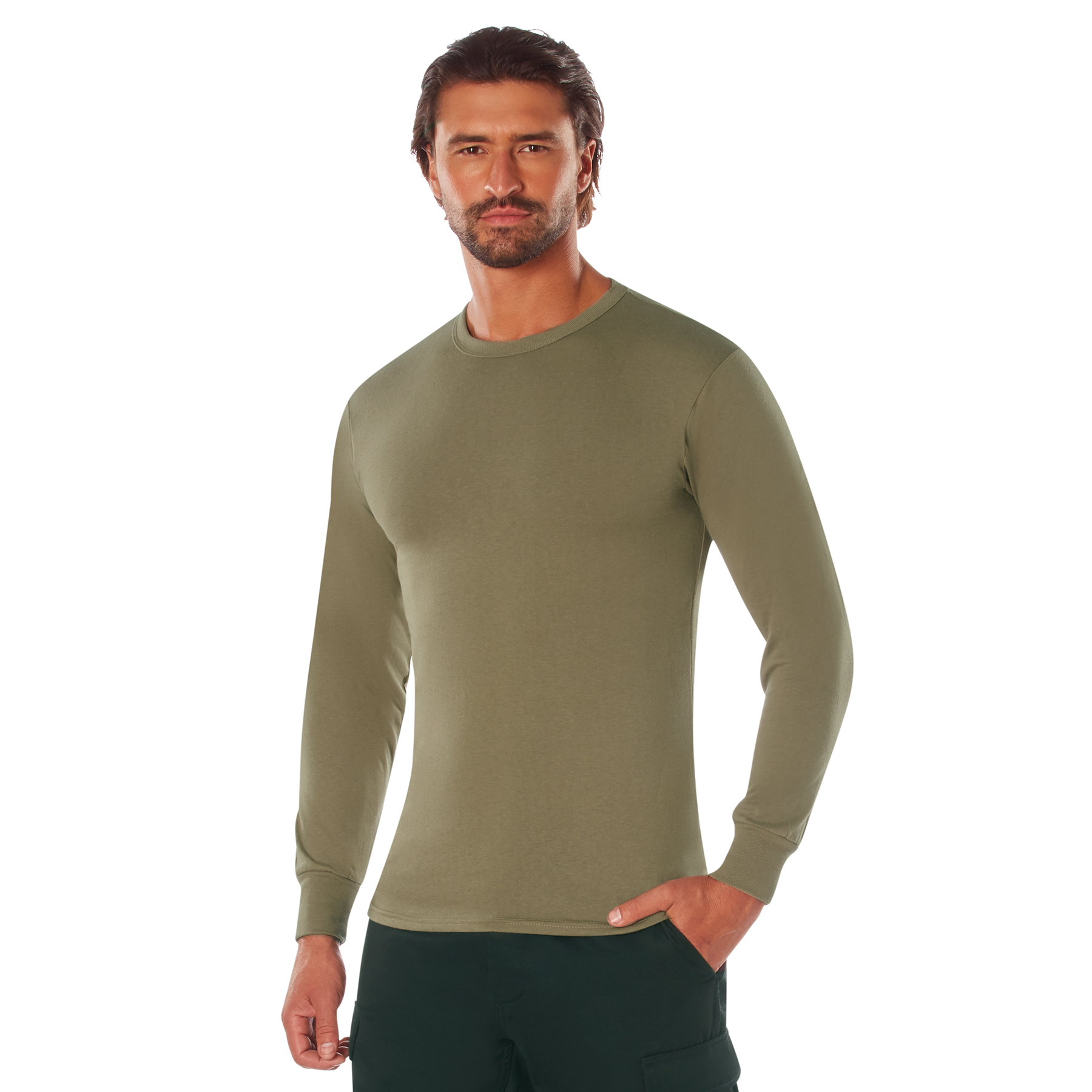 Rothco Rothco Long Sleeve Solid T-Shirt - Ar 670-1 Coyote Brown, X-Large
