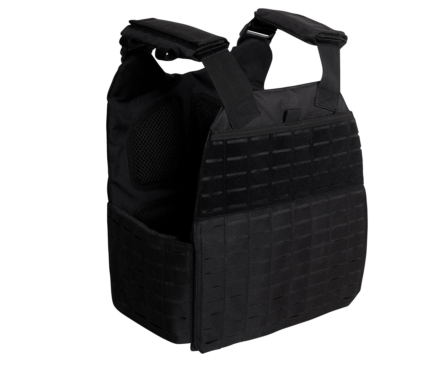 Rothco Laser Cut Molle Plate Carrier Vest - Black, 2X-Large - 3X-Large