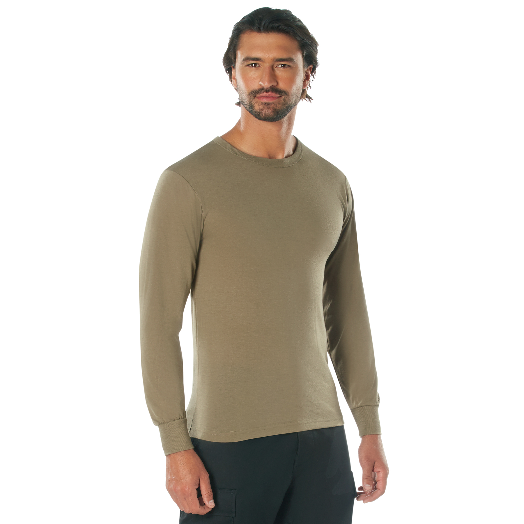 Rothco Rothco Moisture Wicking Long Sleeve T-Shirt - Ar 670-1 Coyote Brown, Large