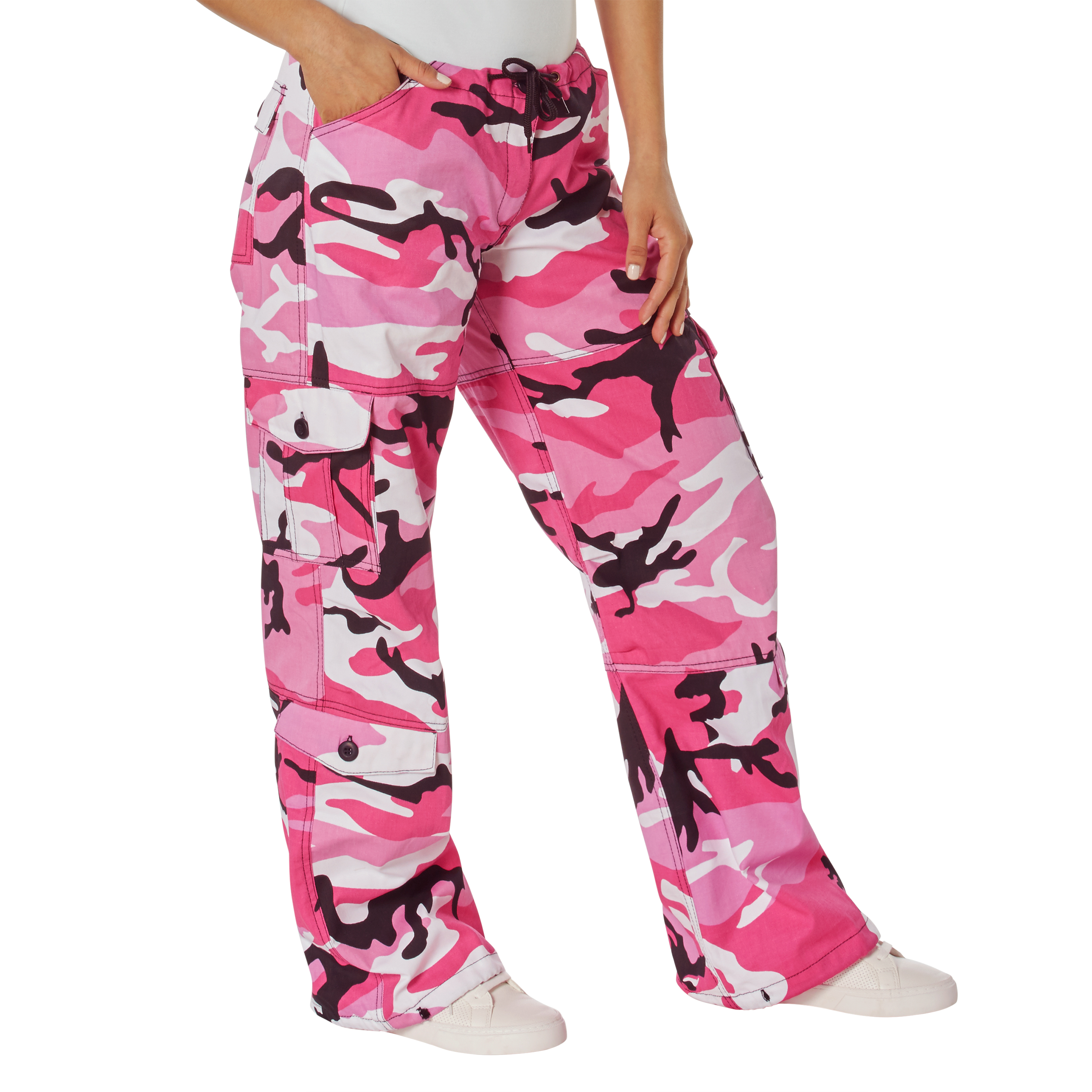 Rothco Rothco Womens Paratrooper Colored Camo Fatigues - Pink Camo, Small
