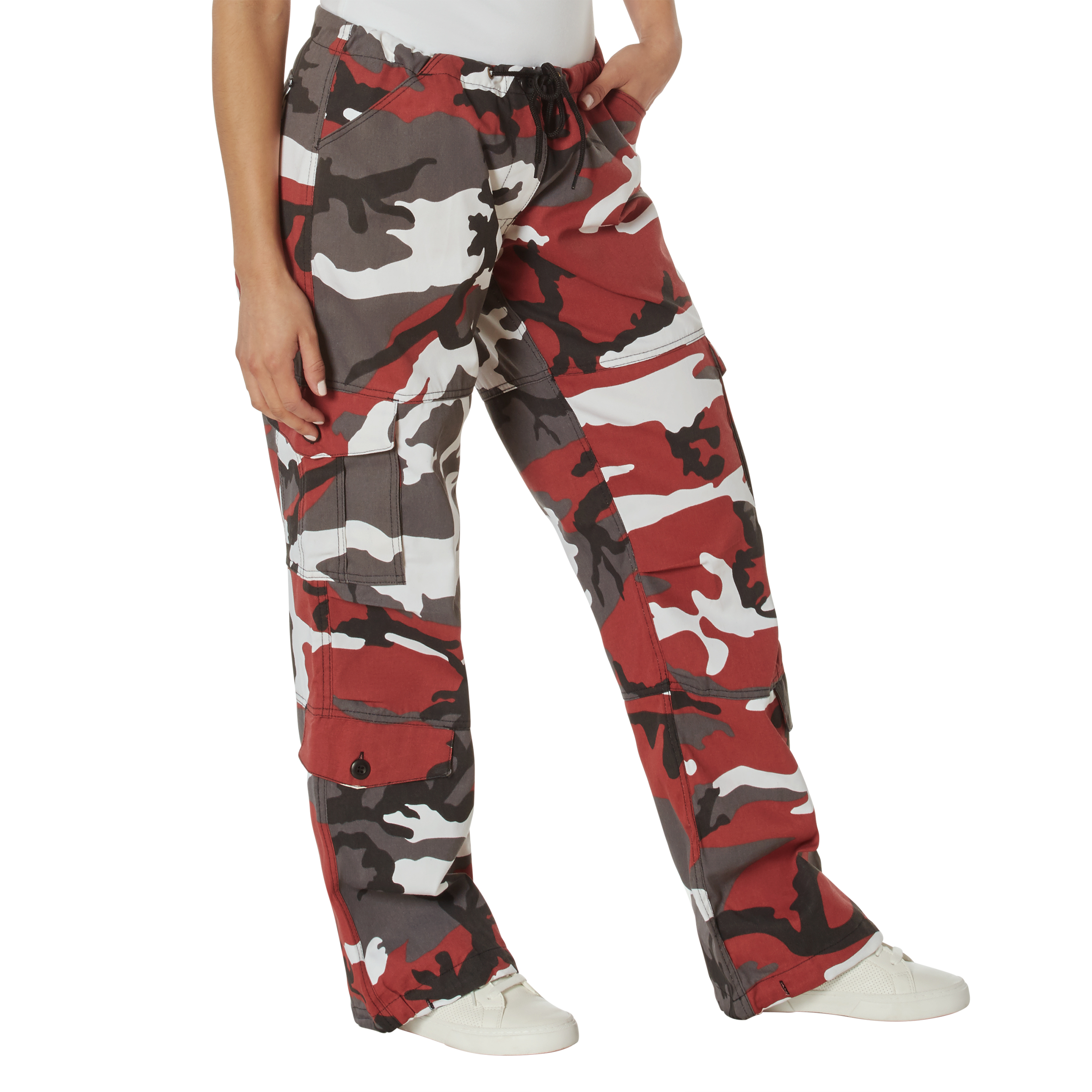 Rothco Rothco Womens Paratrooper Colored Camo Fatigues - Red Camo, Xx-Small