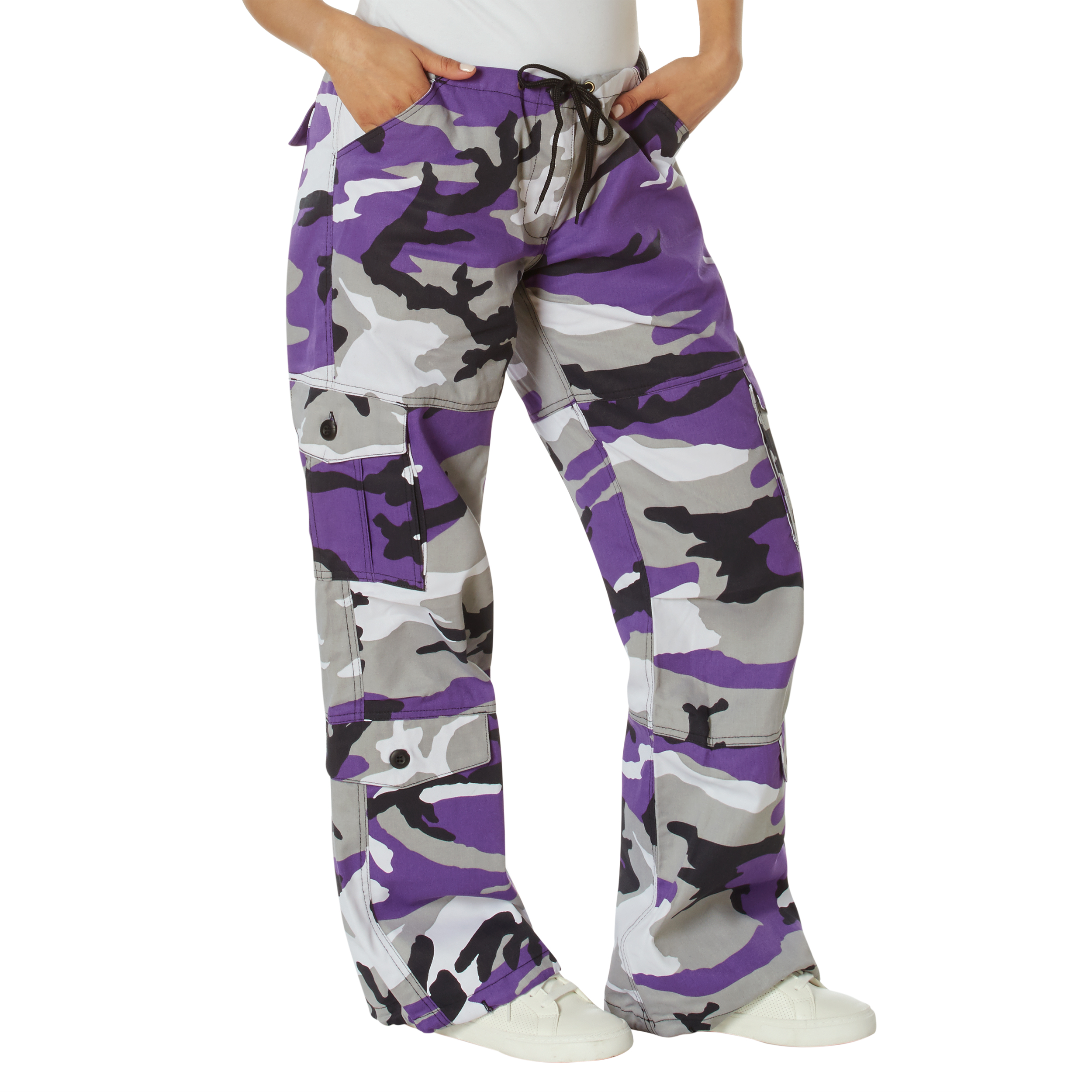 Rothco Rothco Womens Paratrooper Colored Camo Fatigues - Ultra Violet Camo, Small