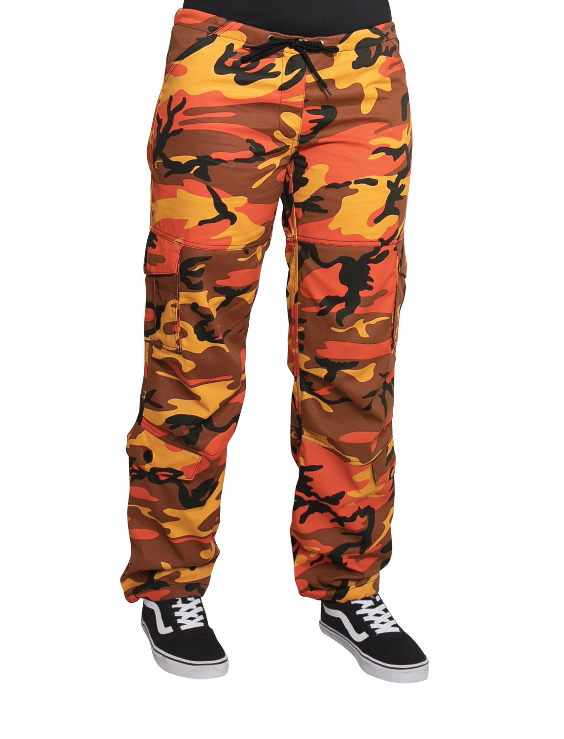 Rothco Rothco Womens Paratrooper Colored Camo Fatigues - Savage Orange Camo, Small
