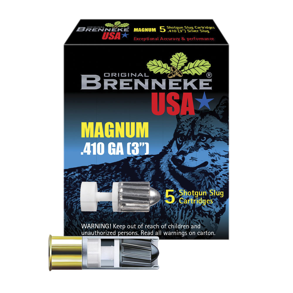 Brenneke Magnum .410 Gauge Shotshell Slug, 109 gr 5rds - Brenneke Usa