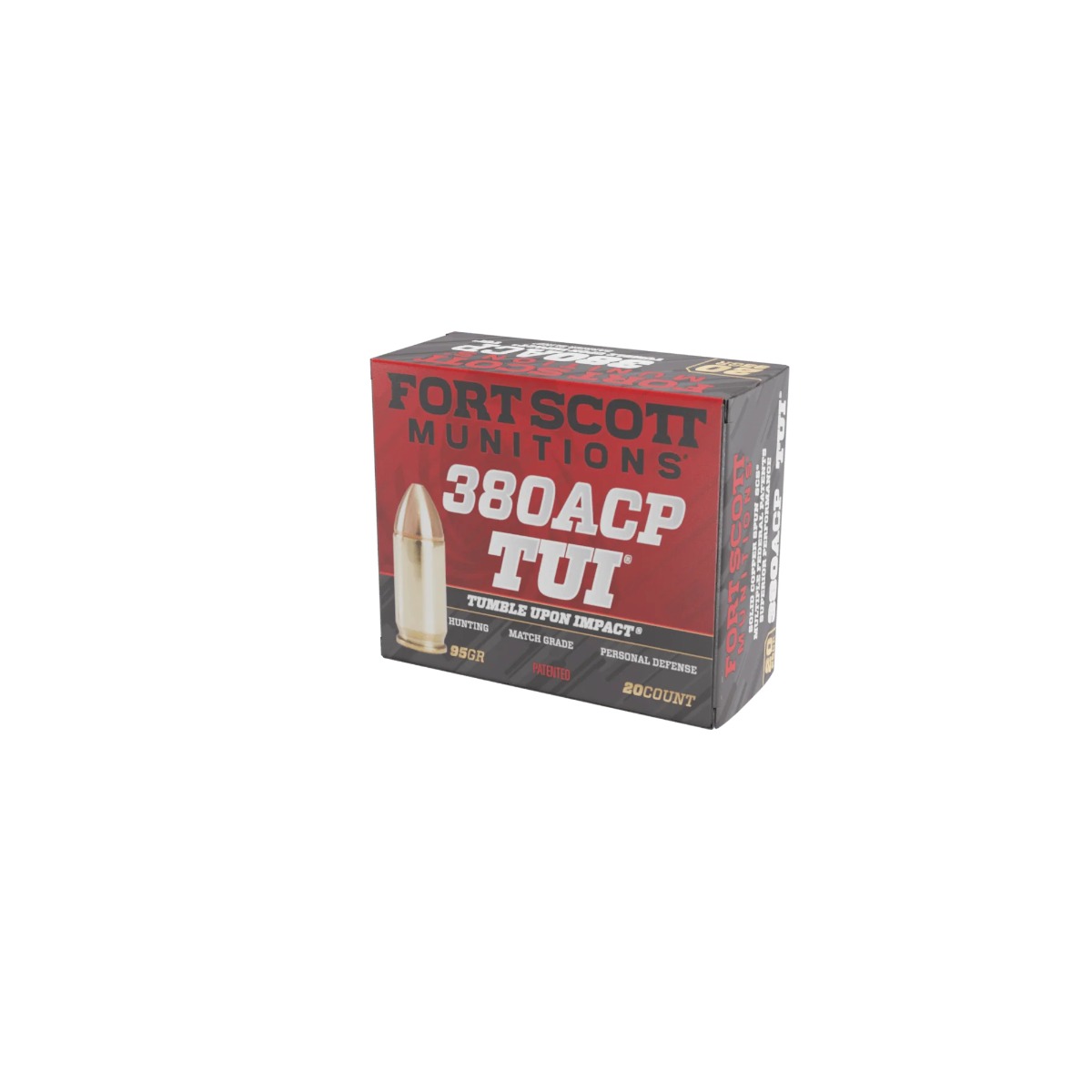 Fort Scott Munitions Self Defense Tumble Upon Impact .380 ACP 95 gr Ammo SCS - 20rds - 380095SCV - Fort Scott Munitions