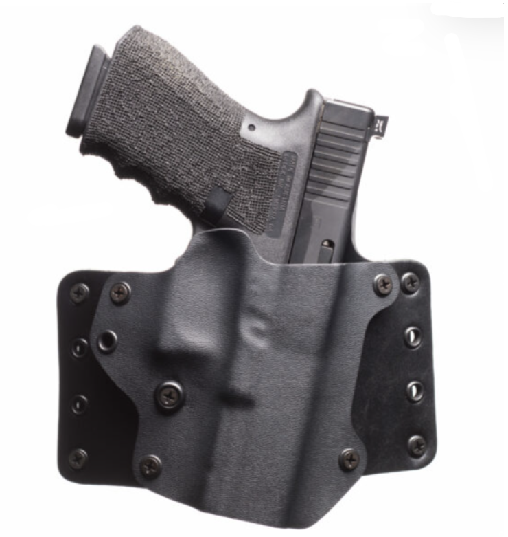 Black Point Tactical Leather Wing BLK/Blk RH Canted Glock 17 - Black Point Tactical