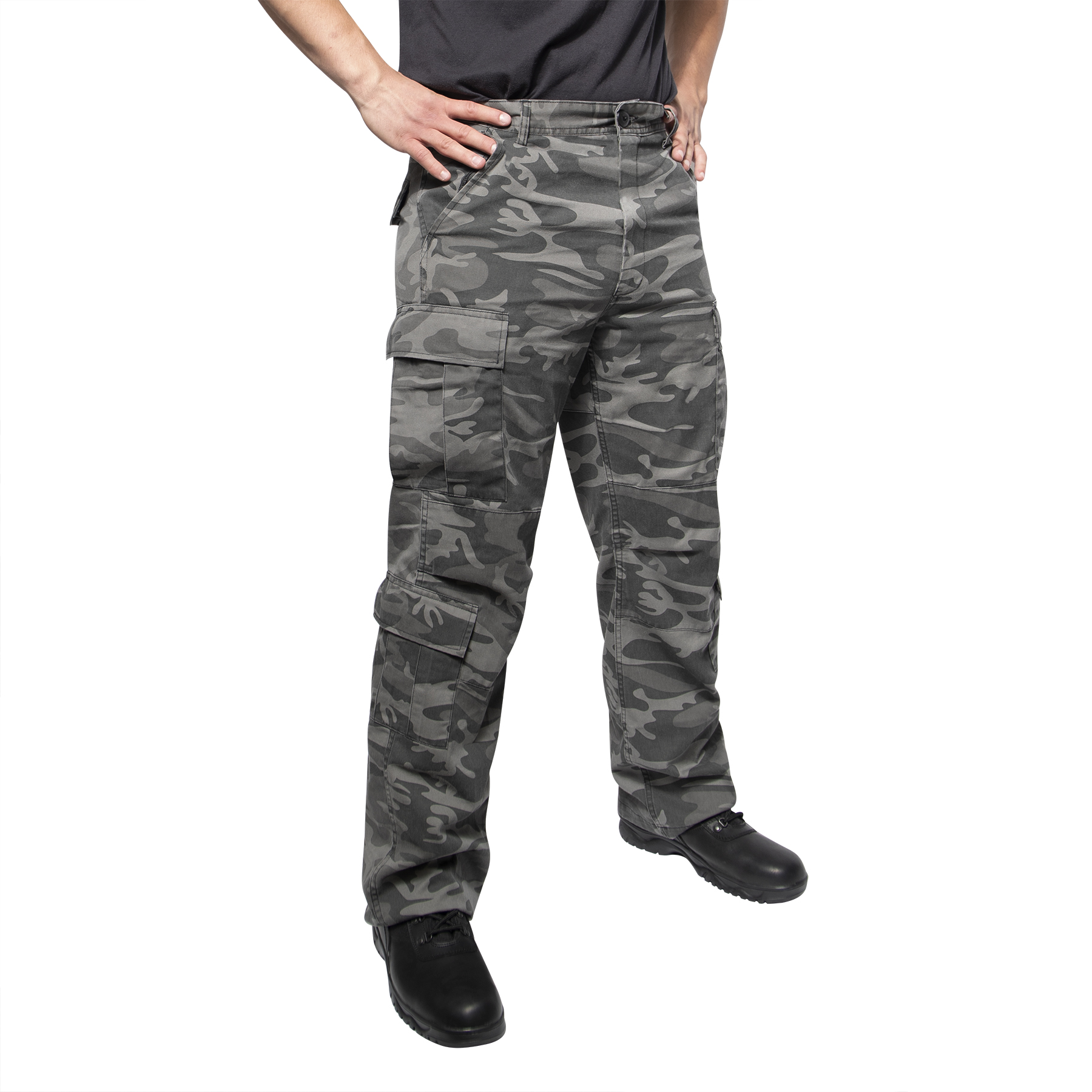 Rothco Rothco Vintage Paratrooper Cargo Fatigue Pants - Black Camo, Large