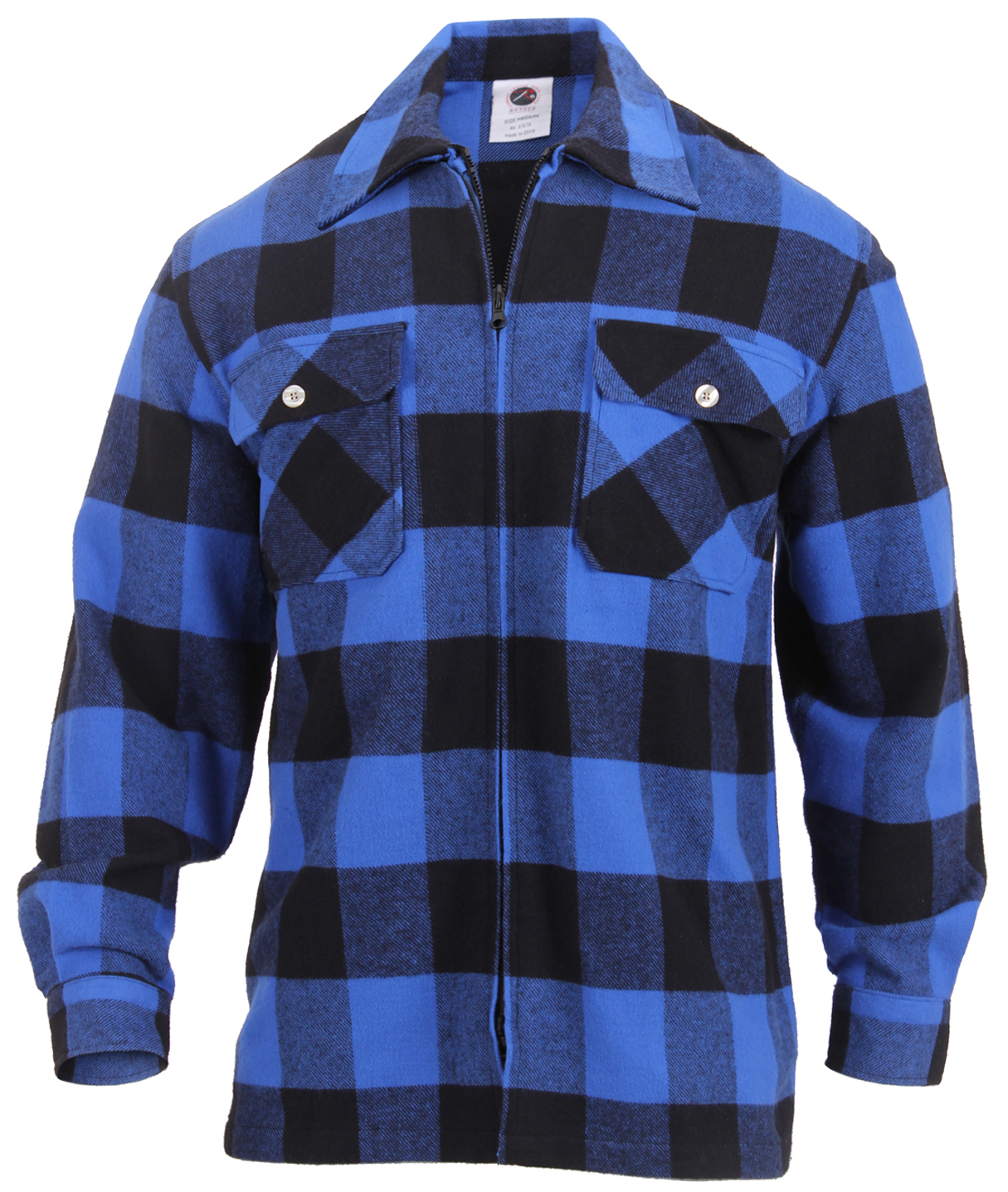 Rothco Rothco Concealed Carry Flannel Shirt - Blue Plaid, Small