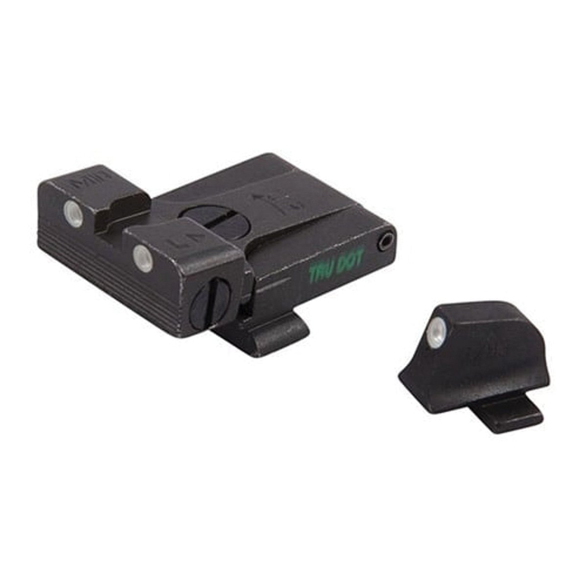 Meprolight Tru-Dot Self-Illuminated Adjustable Night Sight Front/Rear, Green/Green - Meprolight