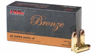 PMC Bronze 38 Super Auto+P Ammo 130 Grain FMJ 50rds - 38SA - Pmc
