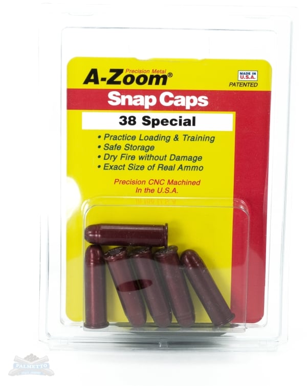 A-Zoom .38 SPC Snap Caps 6 Pack- 16118 - A-Zoom