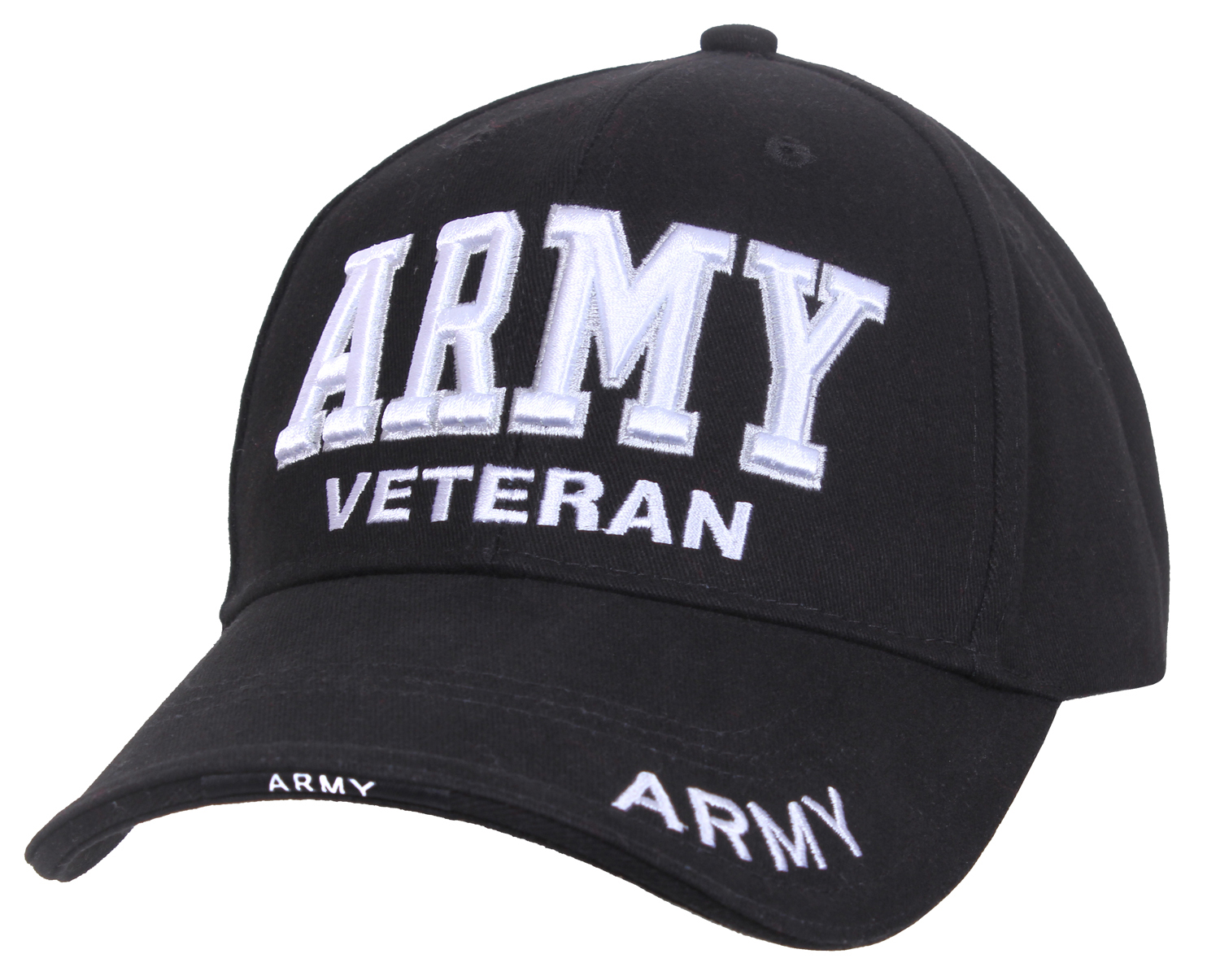 Rothco Rothco Deluxe Low Profile Army Veteran Cap - Black