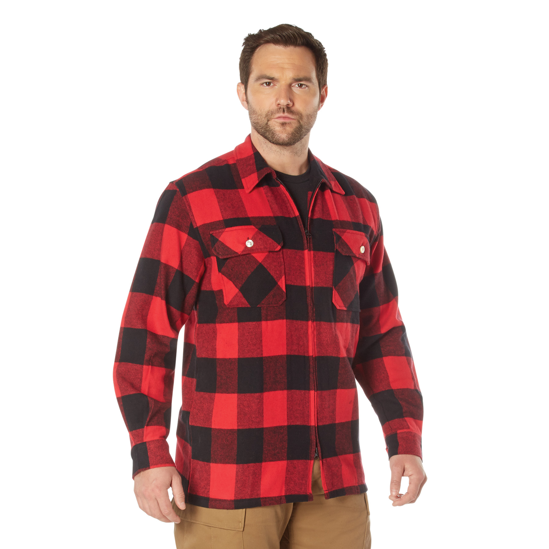 Rothco Rothco Concealed Carry Flannel Shirt - Red Plaid, Medium