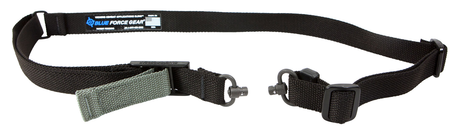 Blue Force Gear Vickers 221 On1-Two Point RED Swivel Sling, Black Cordura - VCAS-2TO1-RED-125-AA-BK