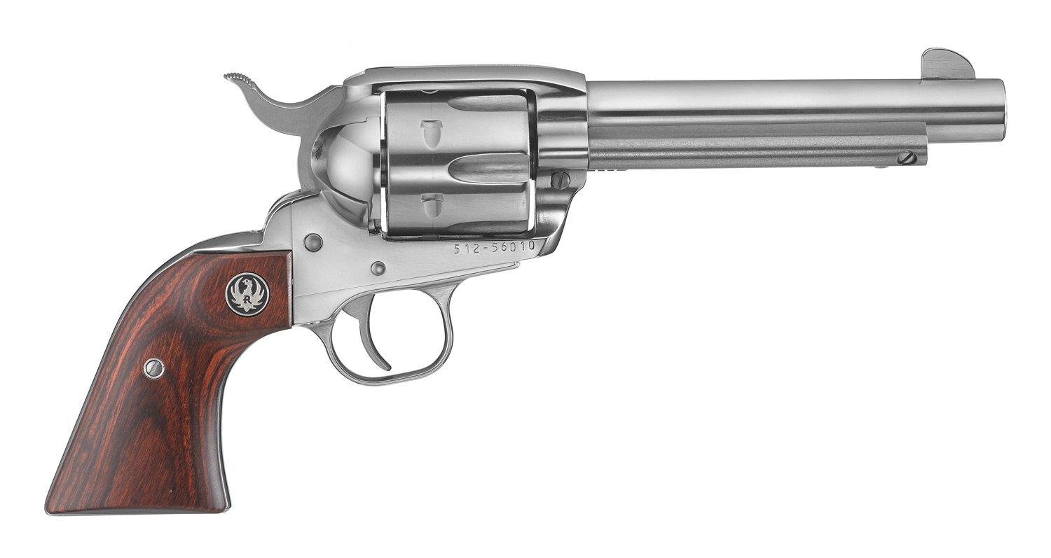 Ruger Vaquero .45colt 5.5" 6rd Revolver, SS - 5104 - Ruger