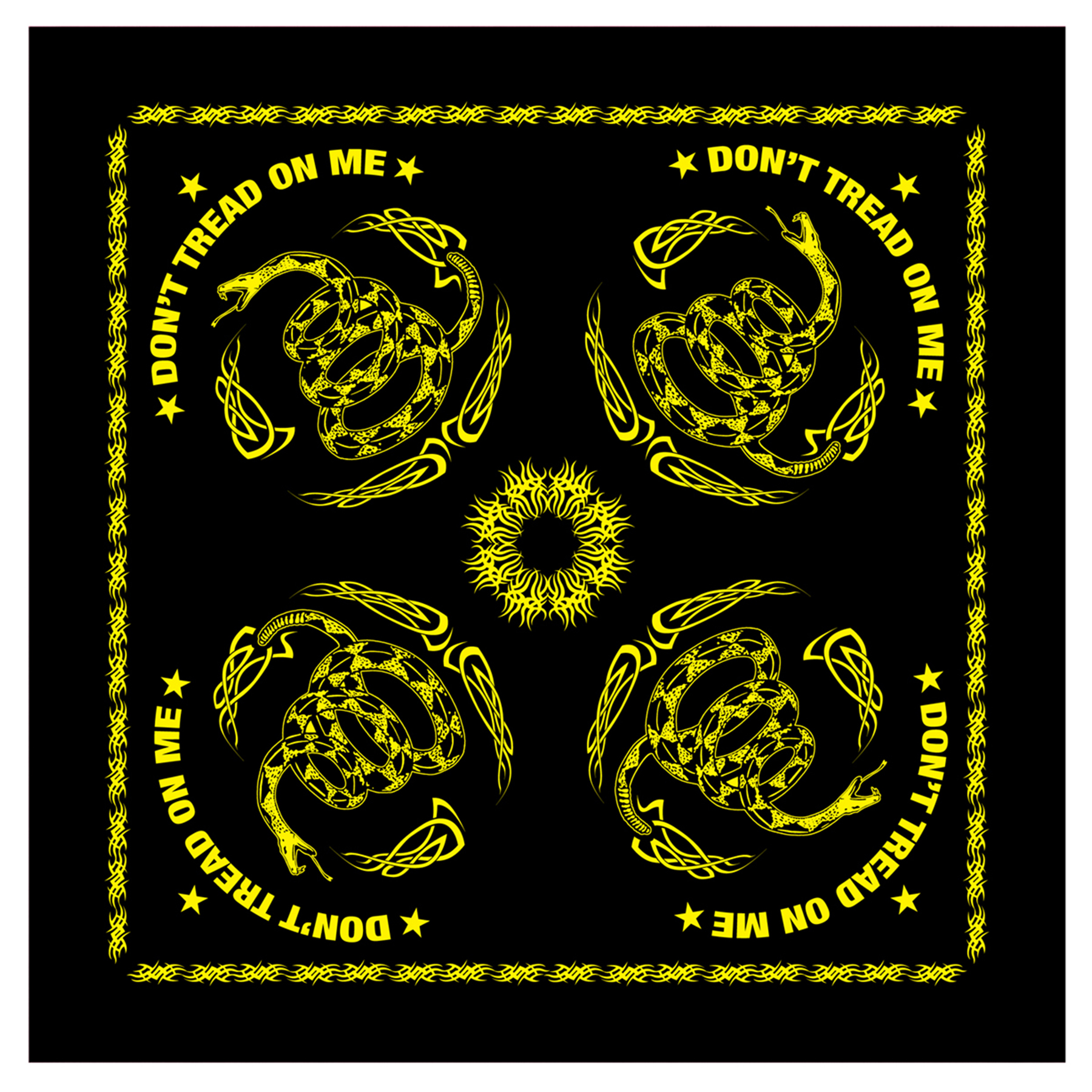 Rothco Rothco Gadsden Dont Tread On Me Bandana - Black - Yellow