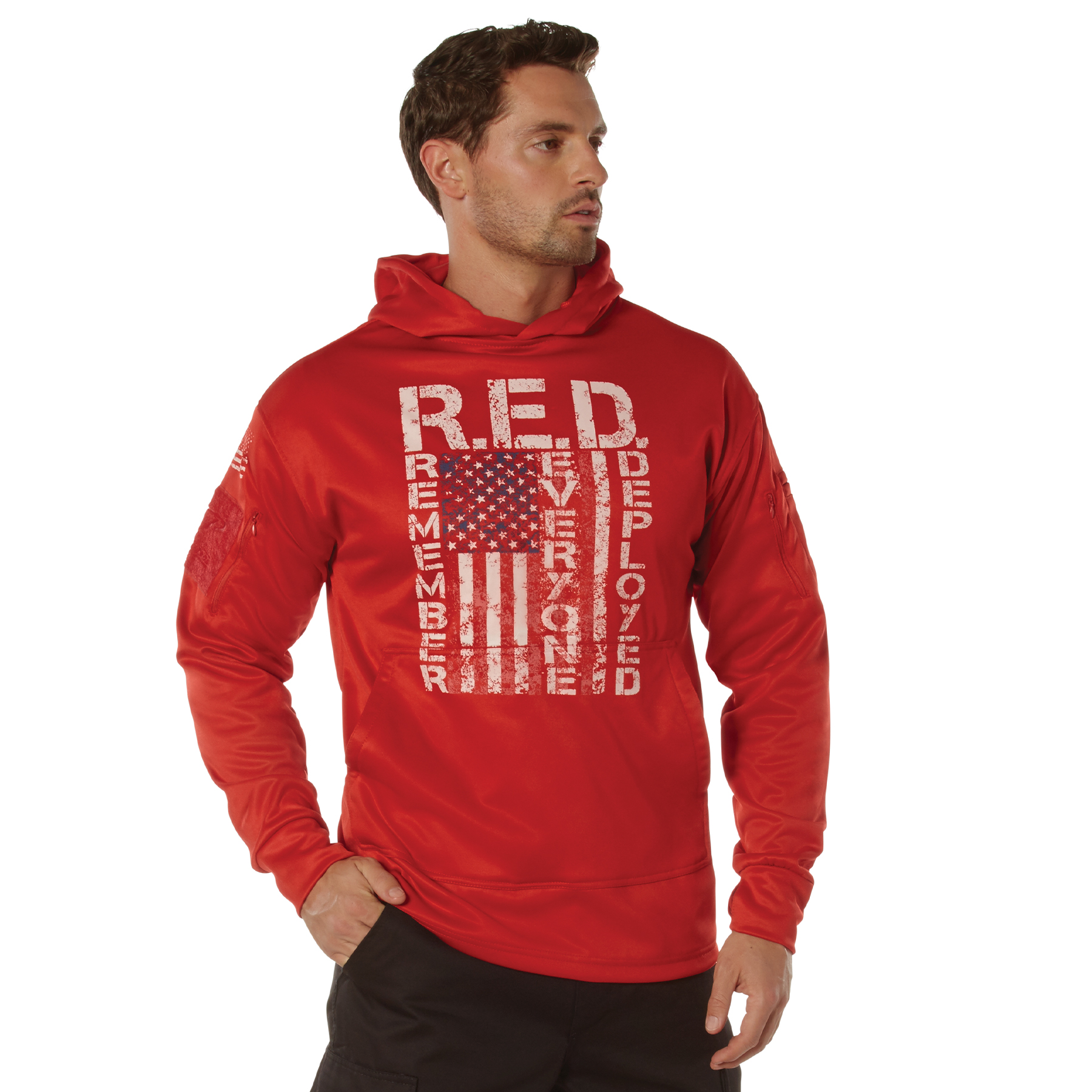 Rothco Rothco Concealed Carry R.E.D. Remember Everyone Deployed Hoodie - Red, Small