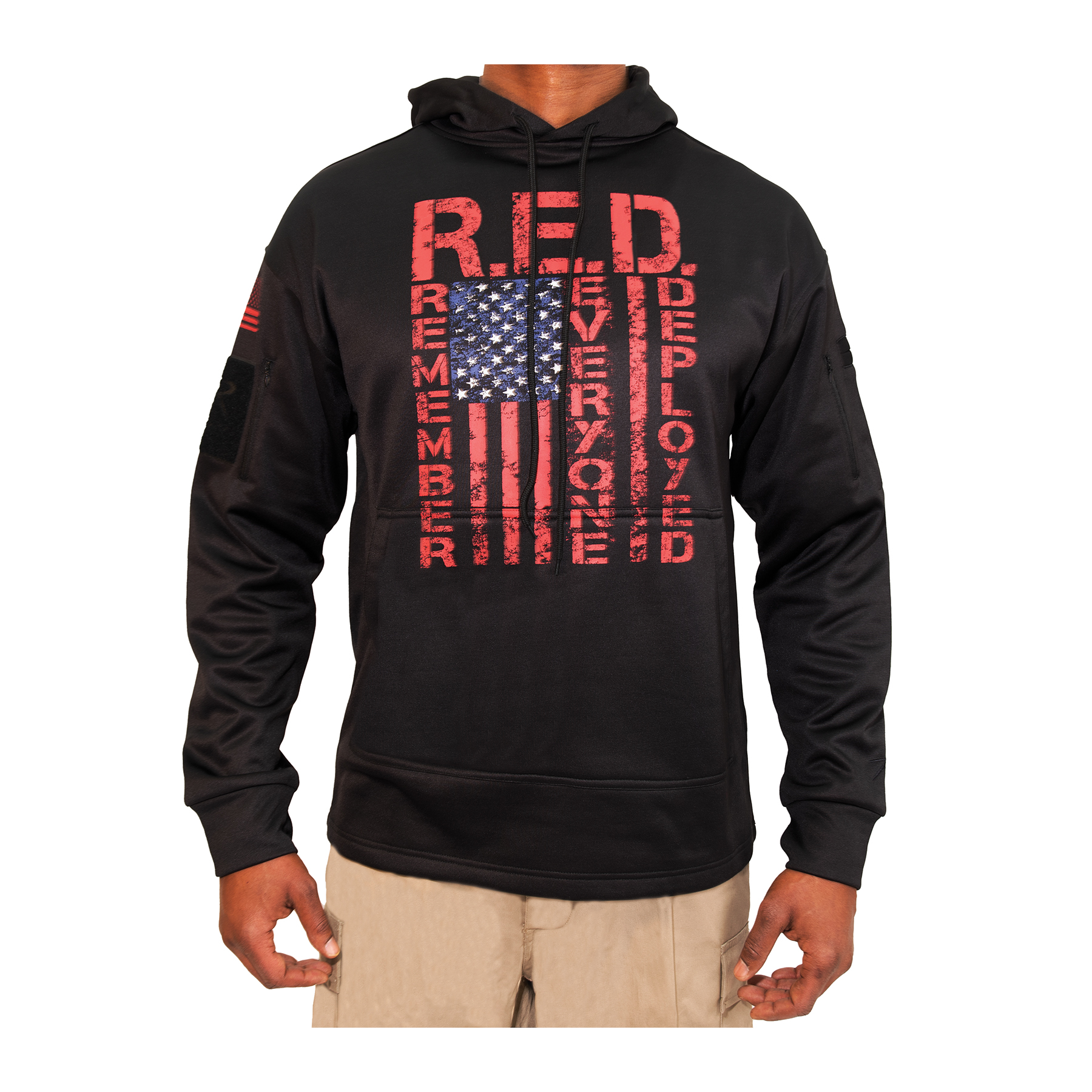 Rothco Rothco Concealed Carry R.E.D. Remember Everyone Deployed Hoodie - Black, 2X-Large