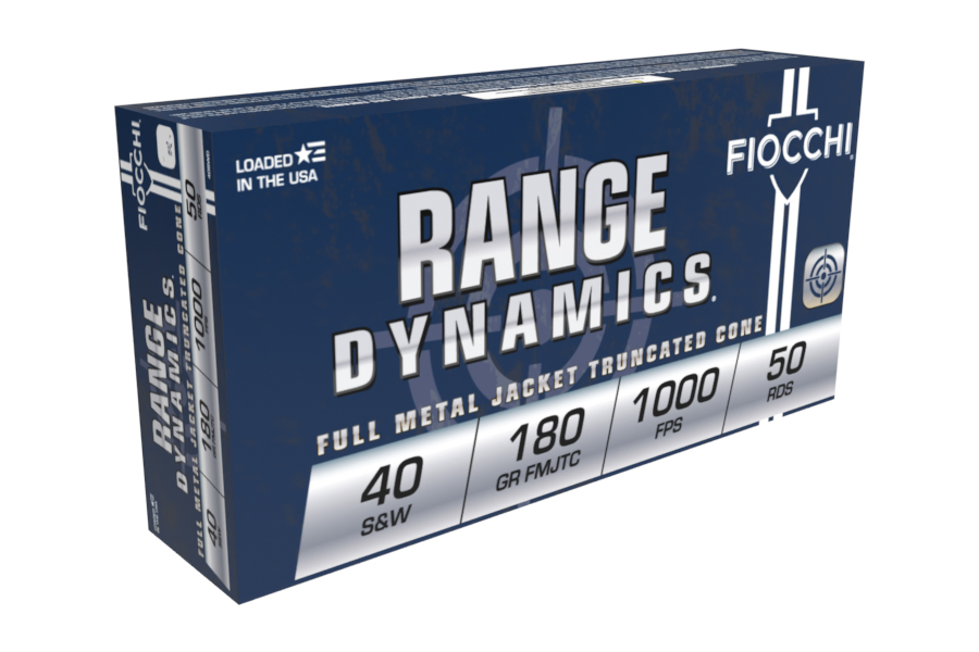 Fiocchi Range Dynamics .40 S&W 180gr FMJ-TC Ammo, 50rds - 40SWD - Fiocchi