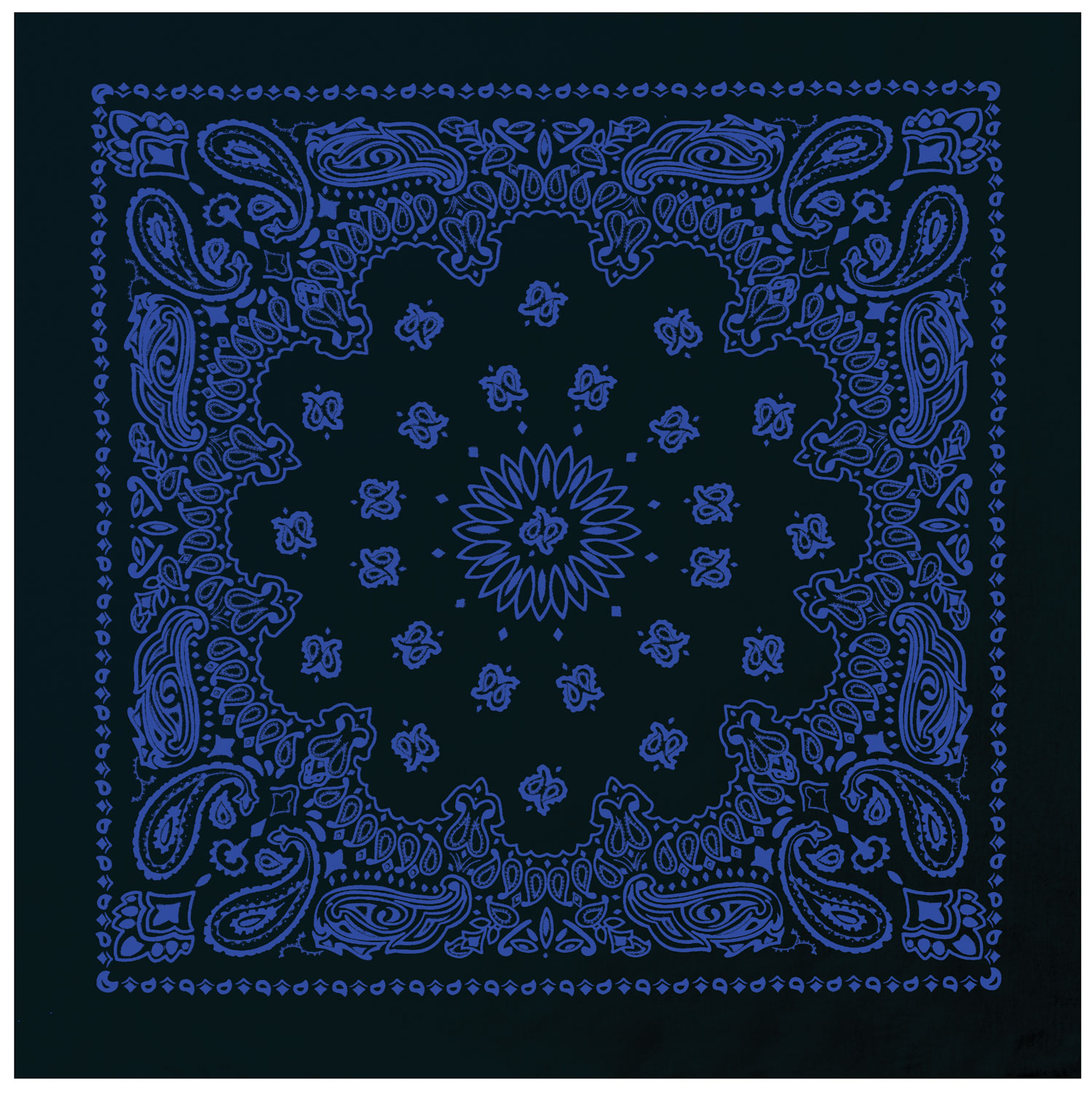 Rothco Rothco Trainmen Paisley Bandana - Extra-Large - 27 X 27, Black - Blue