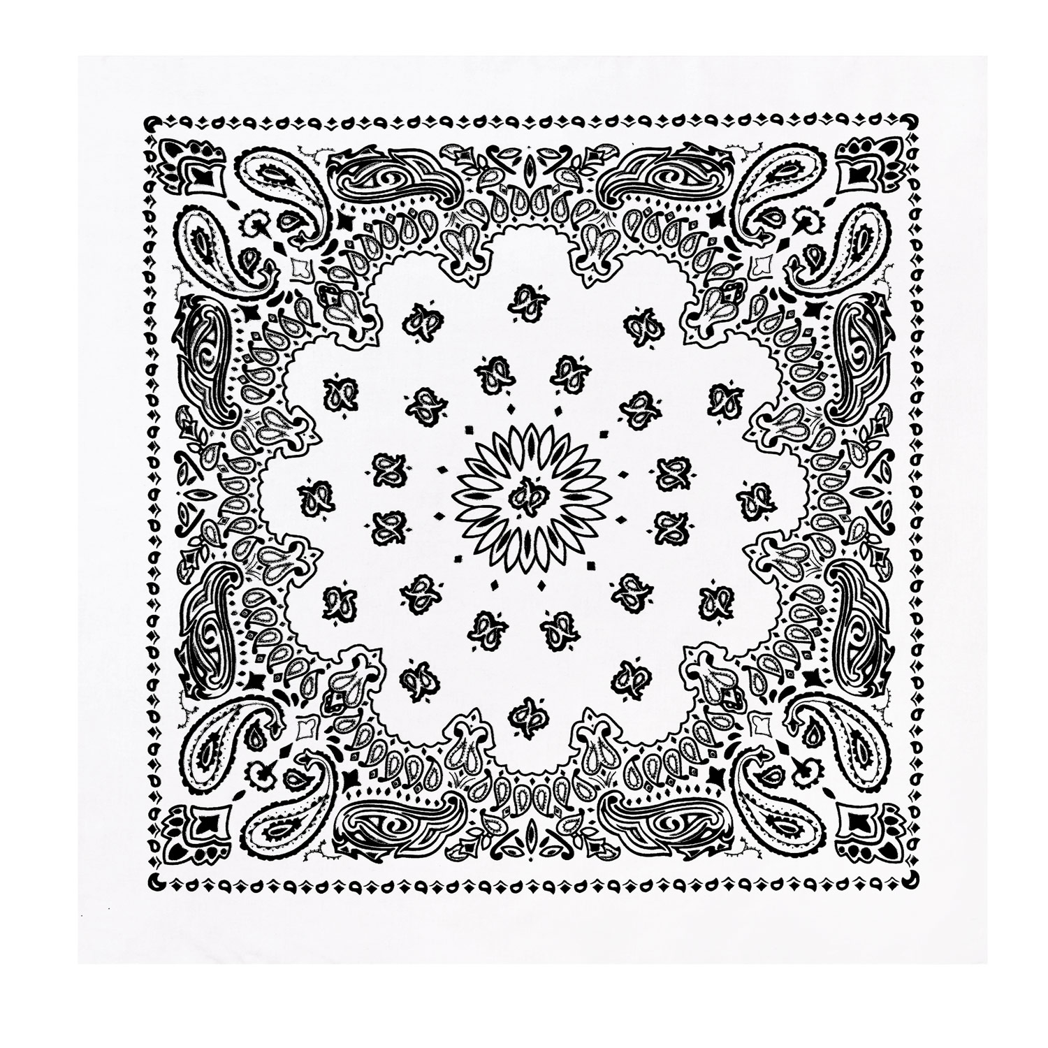 Rothco Rothco Trainmen Paisley Bandana - 22 X 22, White