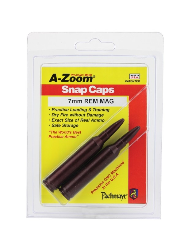 7mm Rem Mag Snap Caps, 2 Pack - A-Zoom