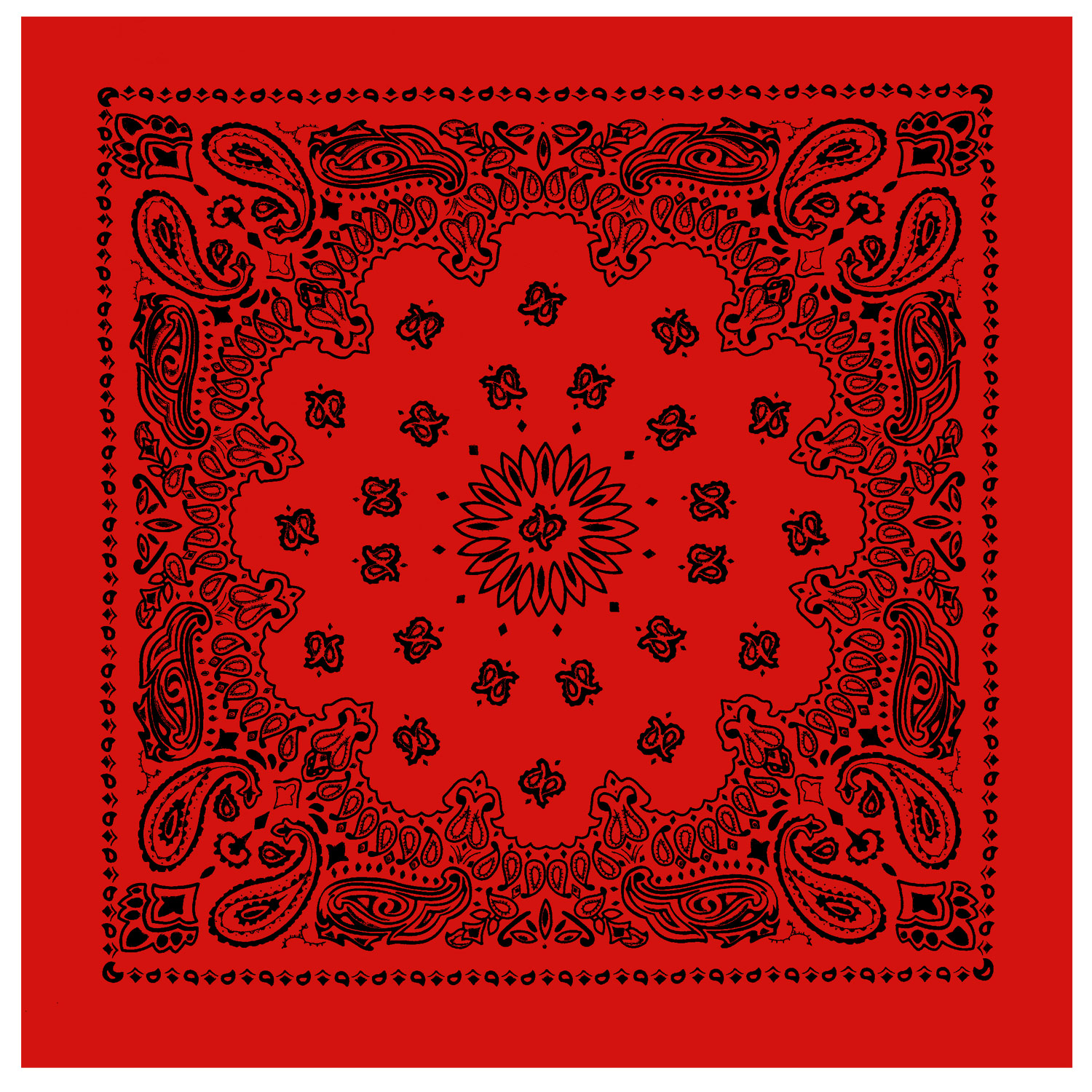 Rothco Rothco Trainmen Paisley Bandana - 22 X 22, Red - Black