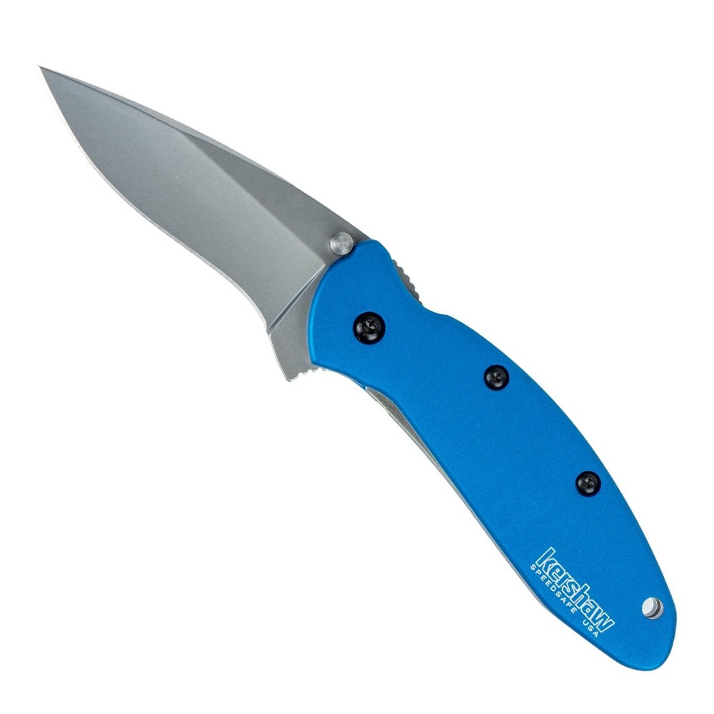 Kershaw Kershaw Scallion Folding Drop Point Knife, Navy Blue - 1620NB