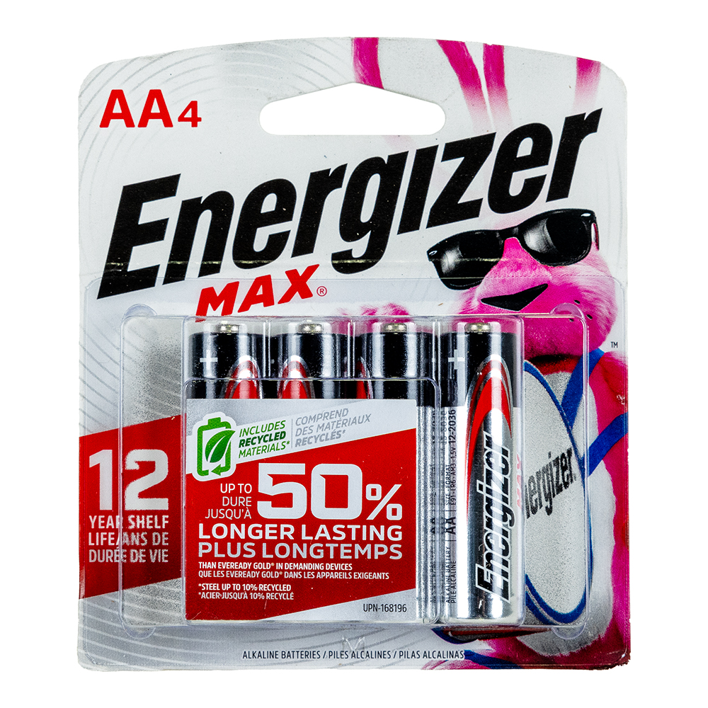 Energizer Max ALK AA 4pk - E91BP-4 - Energizer